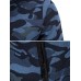 Mens Cotton Camo Printed Plush Lined Zipper Slant Pockets Jackets